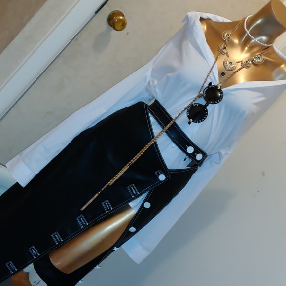 Faux Leather Skirt